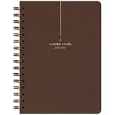 Matt Notebook 2026-2027 A5 Keten Akademik Ajanda Spiralli 15x21 cm - 17 Aylık Kahverengi