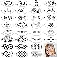 OOTSR 30 Pieces Face Paint Stencils Kit for Kids Adult, Body Painting Template for Party Holiday Halloween Makeup Art Painting, Reusable Soft Tattoo Stencils for Children
