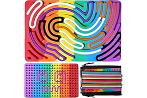 Yueser Sensoriale Activity Board, Pannello di Attività Sensoriali, per Bambini 3+ e Adulti, Calmante Ansia, ADHD e Autismo per Borsa da Viaggio e 20 Corde