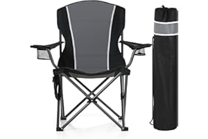 HIGH POINT SPORTS Campingstuhl Faltbar bis 160kg Campingsessel Klappstuhl mit Getränkehaltern Faltstuhl Camping Angelstuhl Kl
