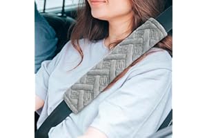 VAGCARS 2 Stück Sicherheitsgurt-Pads,Komfort Sicherheitsgurt-Kissenbezug,Sicherheitsgurt-Schultergurt,Autogurt Polster für Erwachsene & Kinder,Universal Gurtpolster Auto Kompatibel mit allen Autos (Grau)