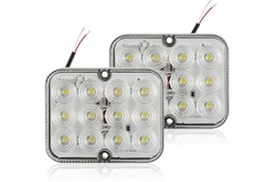 SPARKMOTO 2 x LED Trailer Reverse Lights Rear 12V 24V, Submersible Led Reverse Light For Trailer,Caravan,Truck, White Led Trailer Tail Light Reversing Light