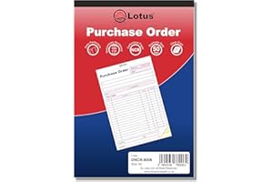 LOTUS Duplicate Purchase Order Book | 2-Part Purchase Order Book Duplicate | A5 (143 x 210mm) - DNCR-8006