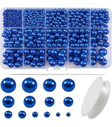 Perline In Pietra Naturale Blu TOAOB - 100 Pezzi Da 4mm Per Braccialetti Fai Da Te - Foto 9