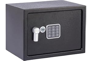Yale Alarmed Electronic Safe Medium – Standard Protection, Built-in 130dB Alarm, PIN Keypad + Override Key, Anti-bump Solenoid, Auto Lockdown, Carpeted Interior, Fixings Included – 6.6L – YEC/250/DB2