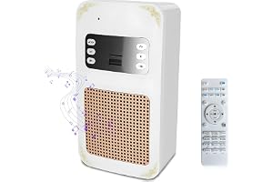 HOUMT Smart Wall Plug Quran Speaker With Remote Control, Wall-Mounted Holy Quran Speaker with Translation LED light, Radio, Usb & SD Card Support Azan Speaker for Home, School