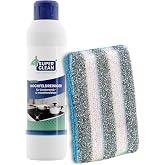 SUPER CLEAN Cleaner for glass ceramic hobs and induction hobs | 250 ml + sponge duo | Brilliant cleaning and care &ndash; removes g
