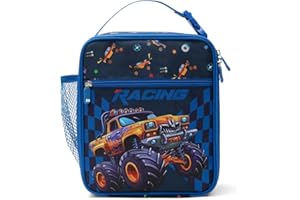 AOTM Isolierte Lunchtasche Kinder, Niedlich Kleine Kühltasche für Jungen Mädchen, Tragbar Wasserdicht Lunchbox Tasche, Thermische Lunch Tasche für Schule/Picknick(Lastkraftwagen)