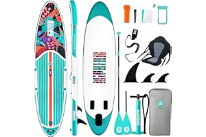 Niphean SUP Gonfiabile Adulti con Tutti gli Accessori, 320cm Stand up Paddle Gonfiabile per Tutti i Livelli, Paddle Board con Capacità di 200kg per 2 Persone, Tavola da SUP Gonfiabile con Sedia