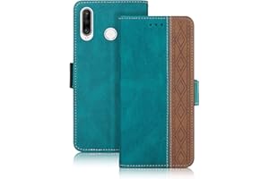 Vaitasy Funda Huawei P30 Lite, Magnética Cuero PU Cover con Ranura para Tarjeta Carcasa Soporte Múltiple Ángulo Funda Compatible con P30 Lite, Verde