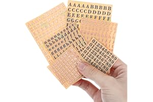BREMOROU 6 fogli di lettere dell'alfabeto, mini adesivi a forma di lettere piccole, autoadesive, in resina epossidica, piccoli tessuti fai da te, in vinile, lettere monogramma per colata epossidica
