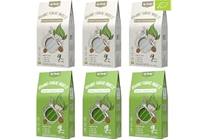 Elf-family Bio Pasta Konjak Carboidrati Ultra Bassi - Vegano Senza Glutine- 270g x6 Scatole(per 12 Porzioni), Noodles Shirataki Noodles Ipocalorica/Senza Zucchero - Spaghetti&Fettuccine