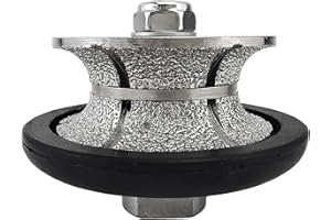 NBB Roue profilée diamantée, fraise foret toupie diamant, Roue de profil diamant, mèche pour profiler carreaux porcelaine céramique granit marbre pierre, pour meuleuse d'angle (V Full-Bullnose, V20)