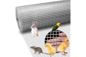 AMAGABELI GARDEN & HOME Amagabeli Galvanisé Mailles Carrées Fil Épais 0.55mm Maille 1.0M X 10M, Mailles(6x6mm) Grillage Soudé Pour poulailler, Clôture de Jardin et Volière