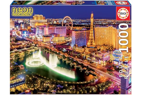 Educa - Puzzle de 1000 pièces pour Adultes | Las Vegas Néon | À partir de 14 Ans (16761)