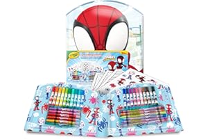 CRAYOLA - Valigetta Creativa Spidey, 40 Pezzi, Set Coloring Portatile con Pennarelli Lavabili, Matite, Pastelli, Pagine da Colorare e Adesivi, 04-4017