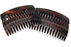 niavida 2 unidades Peine de pelo de madera marrón havanna-ámbar 8 x 5,5 cm, fabricado en Francia