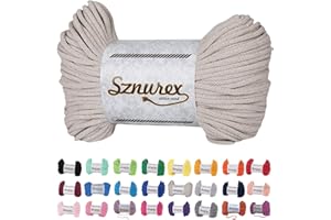 ‎BUBBLE BROTHERS Makramee Garn 5mm x 100m Baumwollschnur Perfekt für DIY, Garn für Makramee-Schnur über 50 Farben Oeko-TEX Zertifiziert - Baumwollkordel (Natural, 5mm/100 Meter)