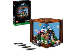 LEGO Minecraft Mesa de Trabajo - Maqueta para Adultos con 8 Personajes Inc. Steve, Alex y Criaturas - Decoración Gamer - Regalo para Hombres y Mujeres Fans del Videojuego 21265