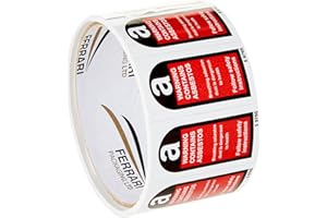 Caledonia Signs 59765 Contains Asbestos ,White,100 S/A Label, 27 mm x 50 mm