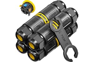 PEBA Connettori per cavi impermeabili IP68 - Scatola di giunzione a 5 fili - Raccordo esterno impermeabile per giardino - Derivazione cavo 4-14 mm - Alloggiamento elettrico esterno impermeabile