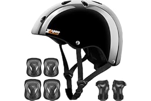 XINGCHENG-SPORT Kids Helmet Toddler Bike Helmet with Protective Gear Set Knee Pads Elbow Pads Wrist Pads for Skateboard Bike Scooter Inline Skates CPSC ASTM CE Certified