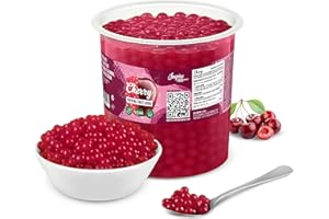 ‎THE INSPIRE FOOD COMPANY INSPIRE FOOD Bubble Tea Perlen Kirsche für Bubble Tea | Popping boba Perlen, Tapioka Fruchtperlen und Boba Perlen - 100% vegan und glutenfrei, ohne künstliche Farbstoff, 3.2KG