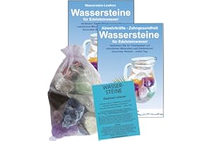‎NATURHEILMITTEL HEILSTEINE + WASSERSTEINE METHUSALEM GMBH NEU-ULM Wassersteine EDELSTEINWASSER Set 300g EDELSTEINE Denken, Lernen, Konzentration zum WASSER energetisieren. 4-tlg Set zur Wasseraufbereitung mit Anleitung Wasserenergetisierung. 90034