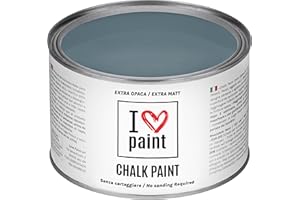 I LOVE PAINT I Love Chalk Paint® couleur Océan 375 ml - Peinture à la craie - Sans poncer, couleurs meubles, murs et objets - Sans solvants ni formaldéhyde - Sans odeur, à base d'eau