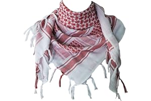 THE ART BOX Fazzoletto Da Collo Balaclava Militare Sciarpa Filo Arabo Foulard Uomo Abbigliamento Donna Arabo Kefiah Originale Palestinese Bandana Militare Free Palestine 110x110 Cms
