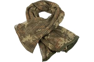 HYOUT Taktischer Militär-Halstuch, Woodland Camo Schal Sniper Schleier Desert Shemagh für Wargame Outdoor Sports…