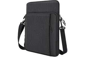 Dadanism 13,3 Pollici Custodia Protettiva Borsa Tablet con Tracolla per iPad Pro 13" M4 2024, iPad Air 13" M3 M2, iPad Pro 12,9", Galaxy Tab S10+ Plus/S9 FE+/S9+ Plus 12,4", Tab P12 12,7",Nero Grigio