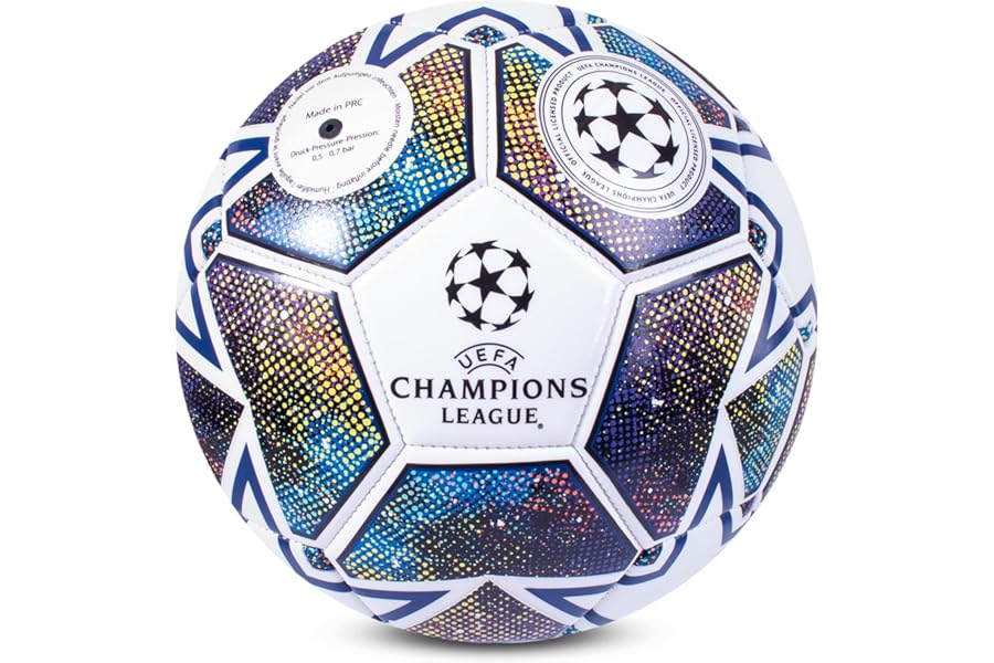 Hy-Pro UEFA Champions League Football, Size 5, Officially Licensed, Training, Match, Merchandise, Collectible For Kids and Adults, Great Football Gift Idea
