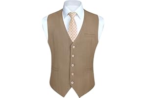 Enlision Homme Gilet Costume Casual Formelle Coton Gilets Sans Manche Vest Pour Business Mariage XS-4XL