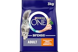 PURINA ONE | BIFENSIS | Spécial Chat Adulte Stérilisé | Renforce le système immunitaire, améliore l'équilibre du microbiome et aide à maintenir un système urinaire sain | Poulet | Sac | 3Kg