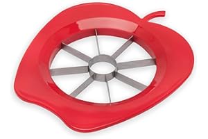 Fackelmann Affetta Mela con Lame in Acciaio, Corpo Ergonomico in Plastica Disponibile in colori assortiti verde mela e rosso Dimensioni 16x13,7x1 cm