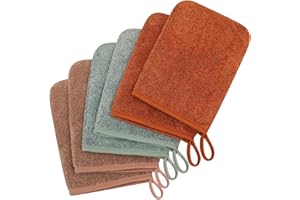GRBAIN Microfaser Waschlappen Kinder Frottee Waschlappen Mikrofaser Waschlappen Gesicht Waschhandschuh Kinder Microfaser Handtücher Mikrofaser Handtuch Waschlappen Baby für Bad SPA 6 Stücke Bunt-A