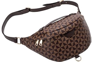 ANCK Sac Banane pour Femme et Homme,Mode Ceinture Réglable, Everywhere Belt Bag & Fanny Packs,Bum Bag-Sac Ville pour Festivals, Sports & Voyage (café)