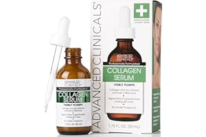 Advanced Clinicals Collagen Instant Plumping Serum for Fine Lines and Wrinkles. 1.75 Fl Oz. by Advanced Clinicals