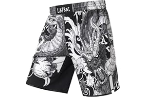 LAFROI Uomo Pantaloni da MMA, Boxe, Cross Training e Altri Sport da Combattimento-QJK06