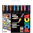 Posca Pens PC-5M Medium Acrylic Felt Tip Metallic Permanent Paint Markers for Adults and Kids. Perfect for Colouring, Fabric, Graffiti, Watercolour, Outline Drawing, Window and Glass Art. 8 Pack