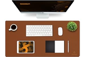 K KNODEL Duży podkład pod biurko, podkładka biurowa, podkład pod laptop dla biurka, ochraniacz biurka, podkład na pulpicie, podkład do pisania na biurku, podkładka pod pisak (43x90cm, Brązowy)