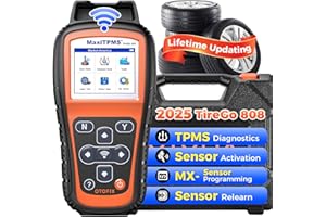 OTOFIX TireGO 808 Outil TPMS, Outil de Contrôle de Pression des Pneus WiFi, Réapprentissage, Activation de Tous Les Capteurs TPMS, Programme MX-Sensor (315/433 MHz), Mise à Jour Gratuite en Un Clic