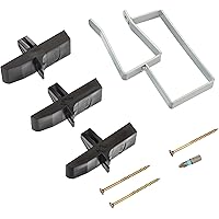 Wolfcraft 4040000 1 Fixier-Set für Gipskartonplatten Inhalt: Fixierklammer, 3 Haltekreuze, Schrauben und Bit