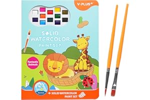 YPLUS Aquarell-Sets, All-in-One-Malbücher für Kleinkinder, Malbücher für Kinder, Zauberbuch, Bastelbedarf mit Pinsel und vielem mehr