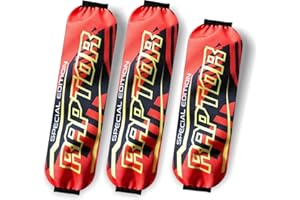 GENERIC Housses d'amortisseurs haute performance pour Yamaha Raptor 90, 400, 450, 600, 700 – Durable, résistant à l'eau, facile à installer, protection tout terrain fiable 2025 année rouge