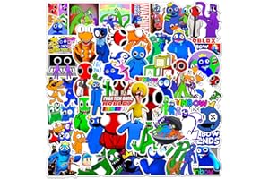 FRESHOER Roblox Rainbow Friends Stickers Arcobaleno Amici Adesivi 50 pezzi Fantastici giochi adesivi per computer portatile, bicicletta, chitarra, bagagli, telefono, computer, skateboard