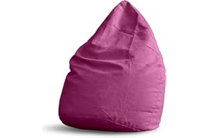 Lumaland Poltrona Sacco Pouf Luxury XL Plus Comfortline 220 lt Cuciture rinforzate Rosa