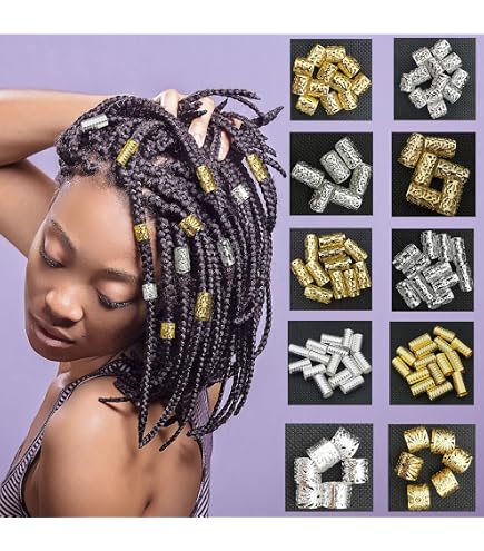 Set Di 8 Perline Da Barba Vichinghe Alriedy: Clip In Metallo Regolabili Nero Opaco/argento. Gioielli Per Barba, Dreadlock E Capelli, Regalo Uomo - 3