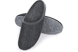 HEYO Filz Pantoletten Warme Leichte Pantoffeln Hausschuhe für Damen Herren Filzpantoffeln Größen 36-48